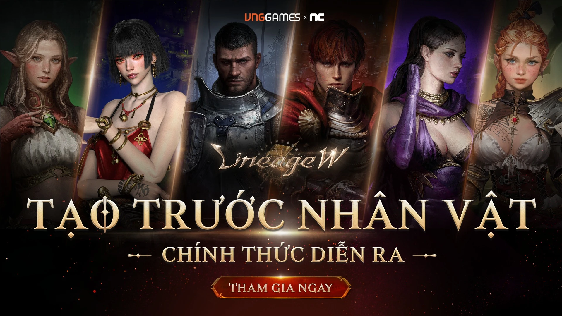 Lineage W mở đăng ký tạo trước nhân vật