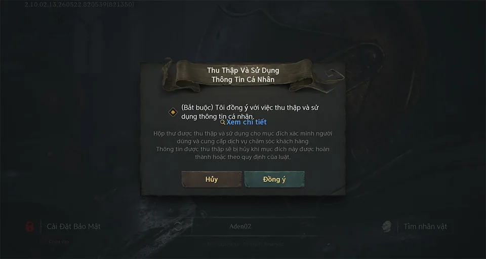 Bước 3: Đồng ý thu thập thông tin