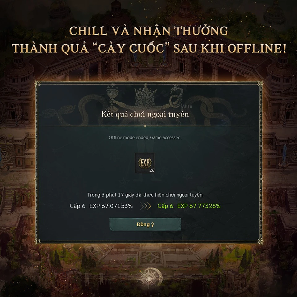Bước 3: Nhận thưởng khi quay lại game