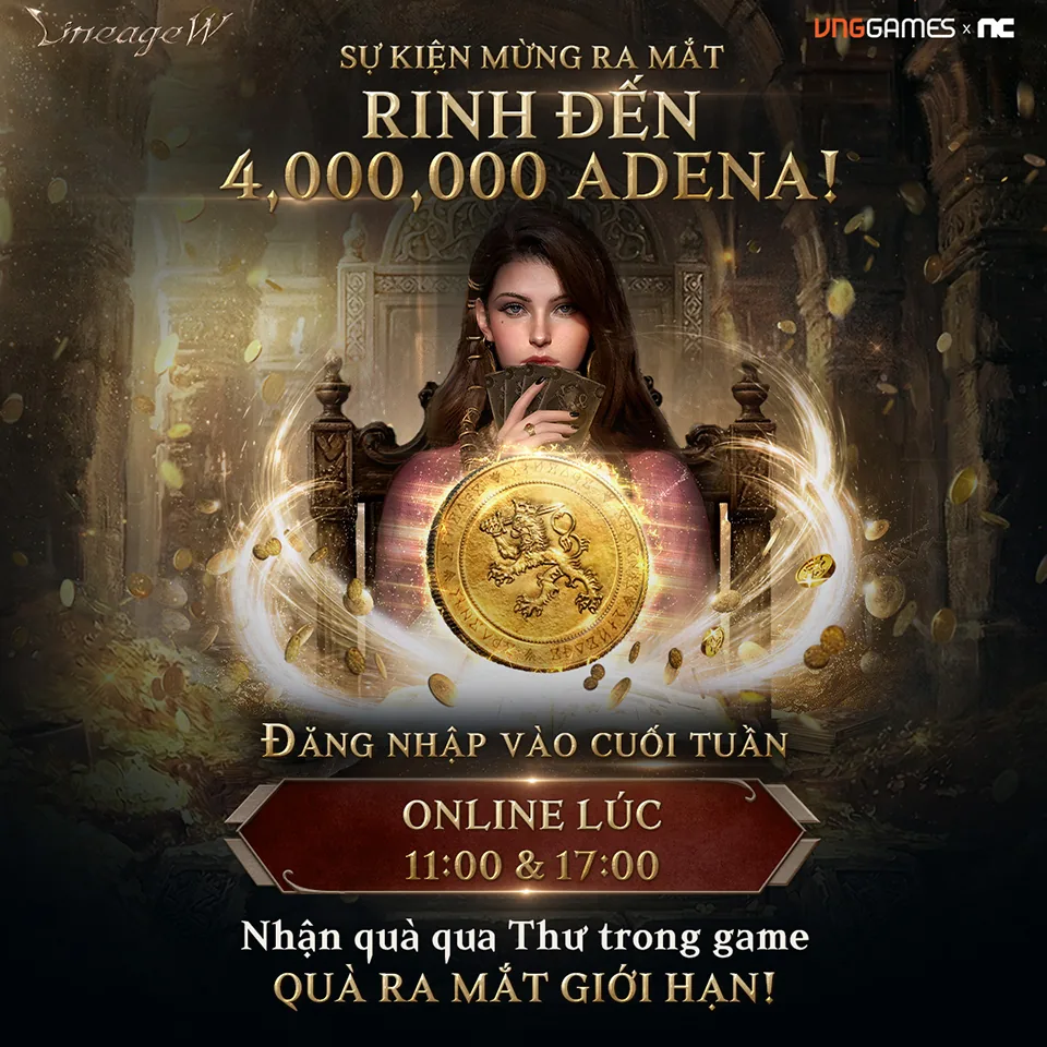 Online cuối tuần nhận Adena miễn phí