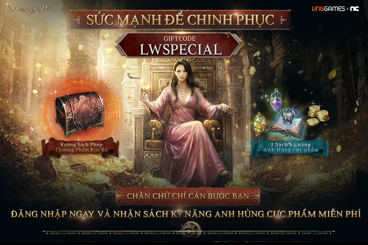 Lineage W tung code khủng tặng người chơi